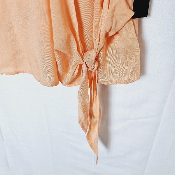 NWT Lulu's Take Note Peach Wrap Women's Summer Camisole Knot Top Size S - Picture 7 of 10